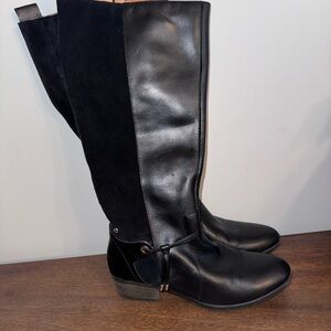PIKOLINOS Black Leather knee high boots